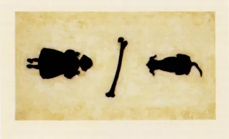 Etching Santibañez - La niña y el perro