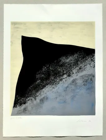 Lithograph Santomaso - Angelo verso l'ovest