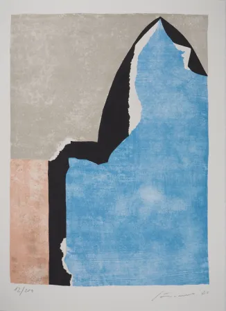 Lithograph Santomaso - Composition