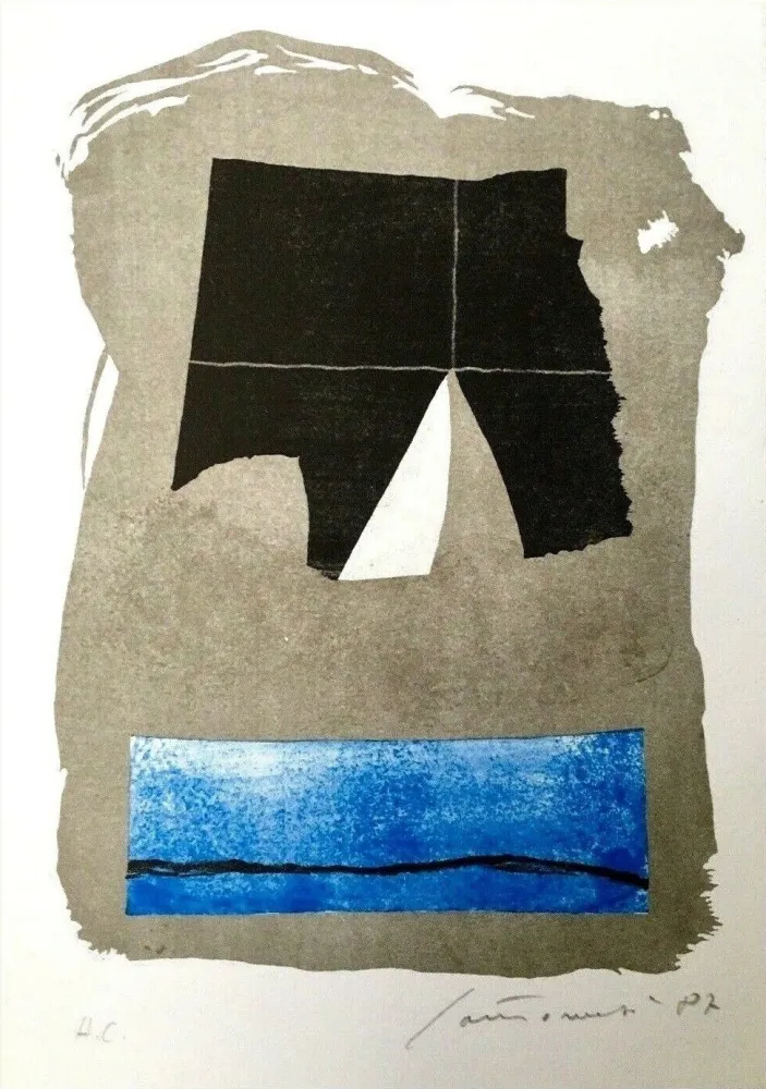 Lithograph Santomaso - Composizione