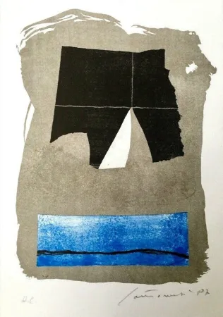 Lithograph Santomaso - Composizione