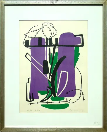 Lithograph Santomaso - Composizione (d)