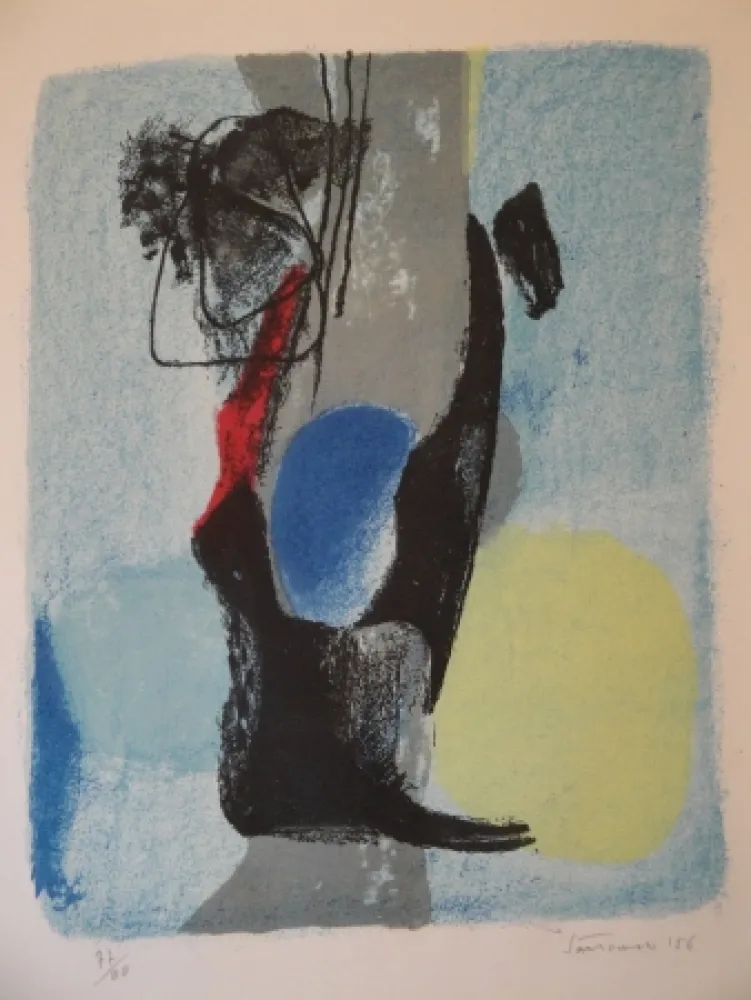 Lithograph Santomaso - La casa del picchio