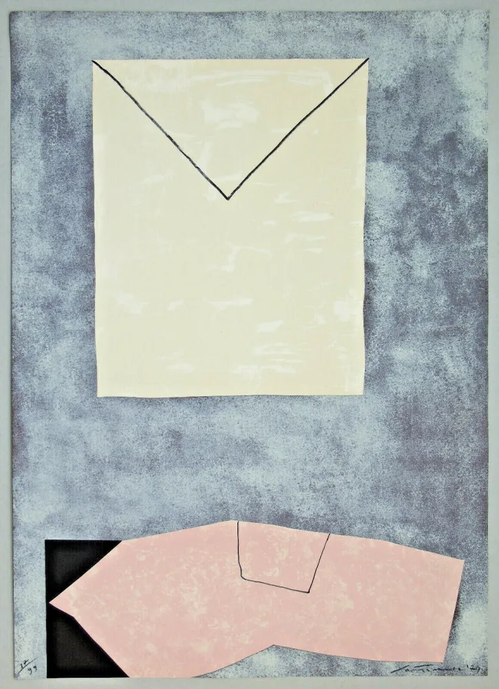 Lithograph Santomaso - Lettera