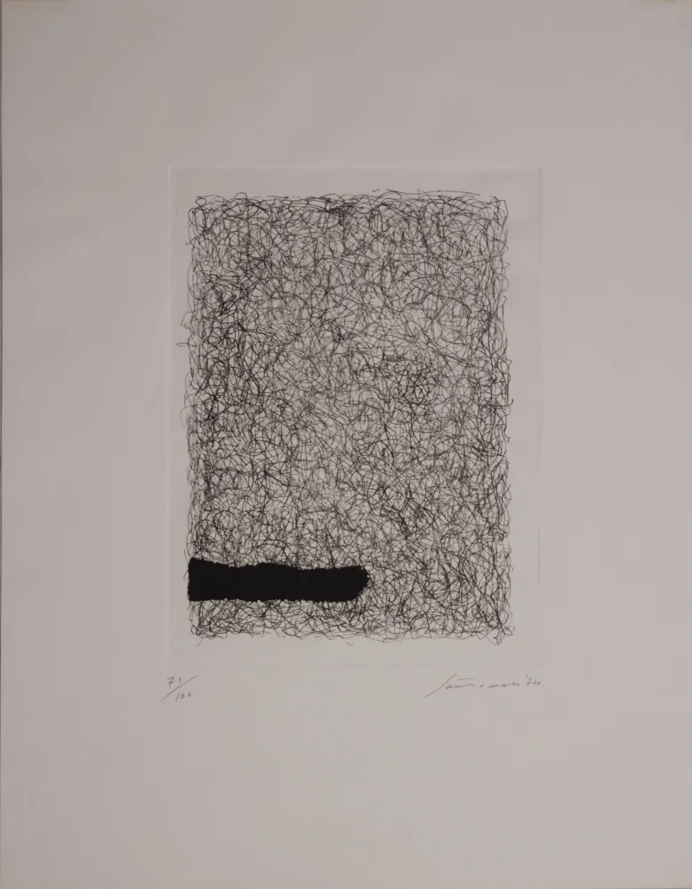 Etching And Aquatint Santomaso - Maglia interrotta