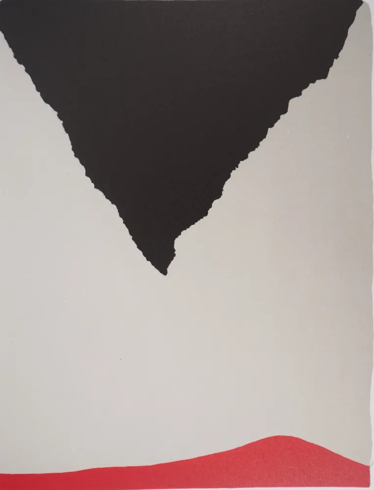 Lithograph Santomaso - Montagne Noire Renversée 