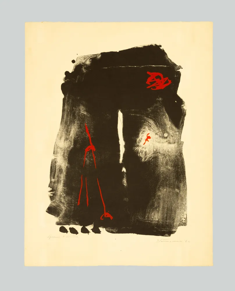 Lithograph Santomaso - Omaggio a Marco Polo