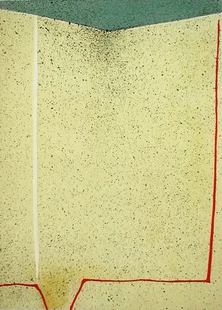 Lithograph Santomaso - Omaggio al Crosifisso di Cimabue