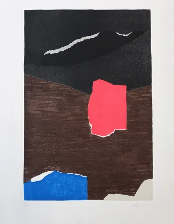 Etching And Aquatint Santomaso - Senza titolo 1