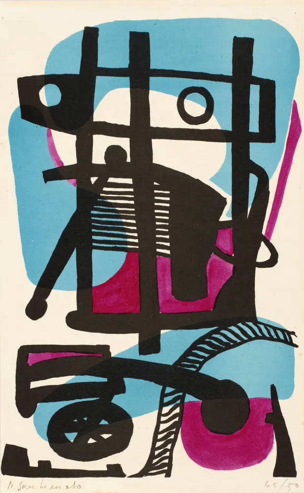 Lithograph Santomaso - Senza titolo