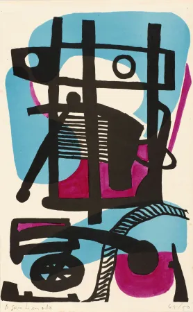 Lithograph Santomaso - Senza titolo