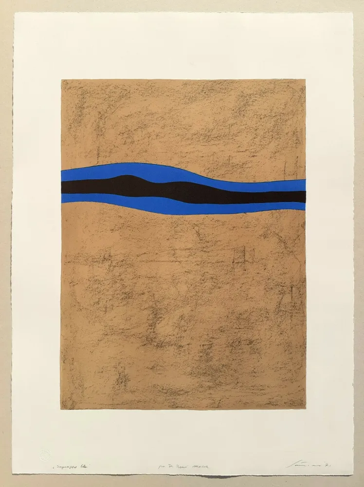 Lithograph Santomaso - Separazione blu