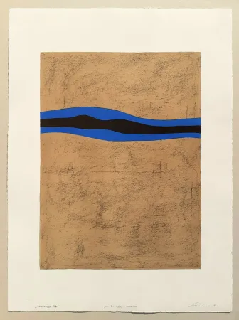 Lithograph Santomaso - Separazione blu