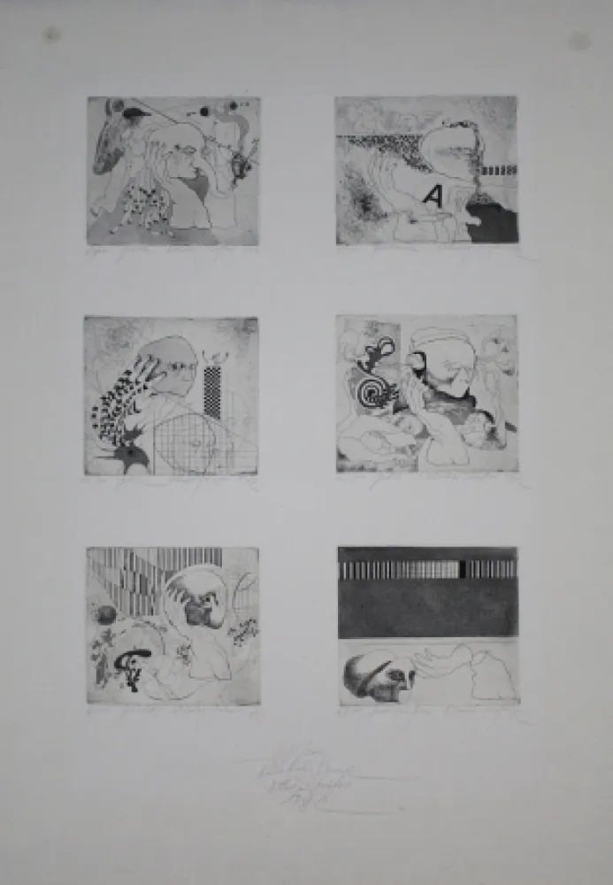 Etching And Aquatint Sarafov - The Six Senses