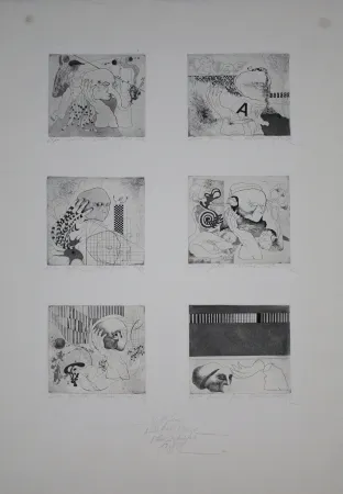 Etching And Aquatint Sarafov - The Six Senses