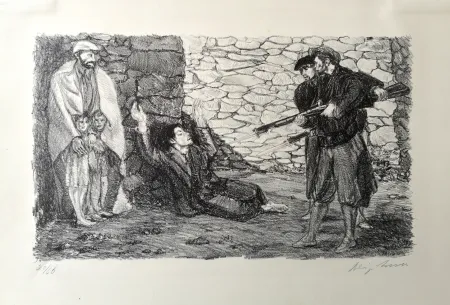Lithograph Sassu - Fucilazione