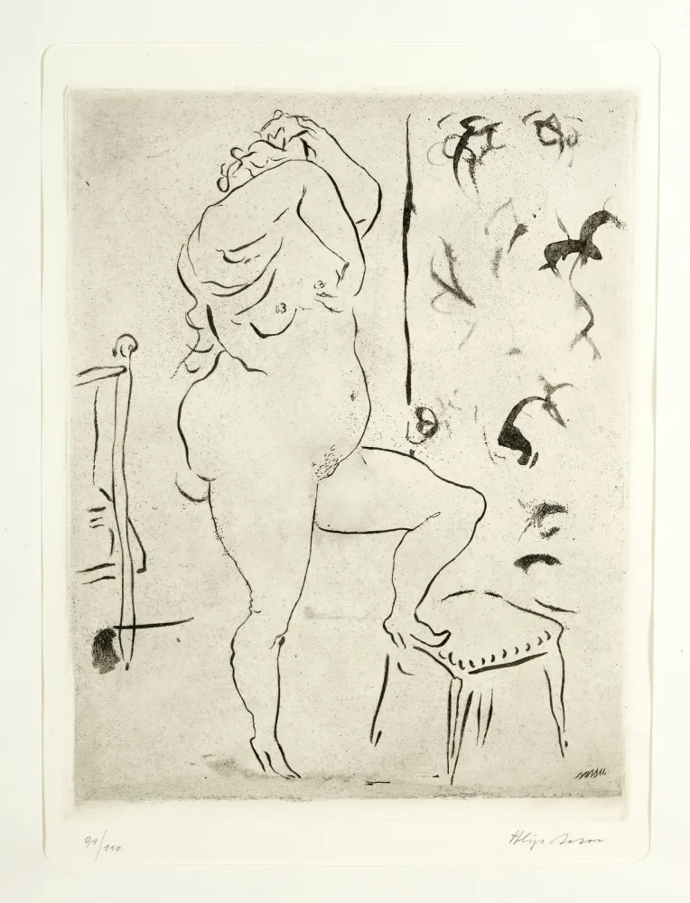 Etching And Aquatint Sassu - Spogliarello