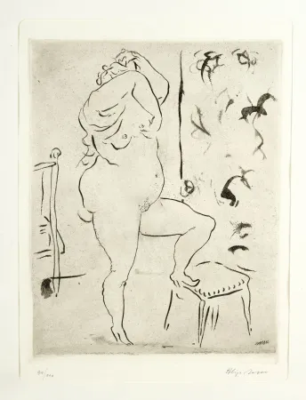 Etching And Aquatint Sassu - Spogliarello