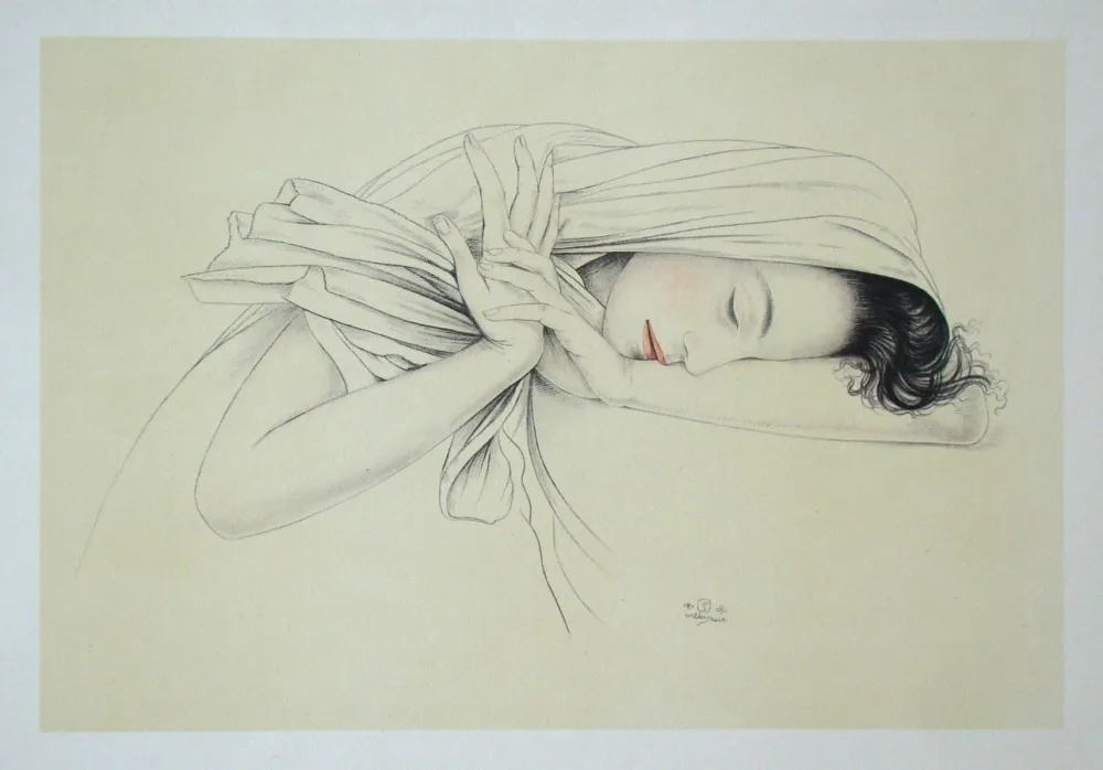 Lithograph Sauer - Murasaki