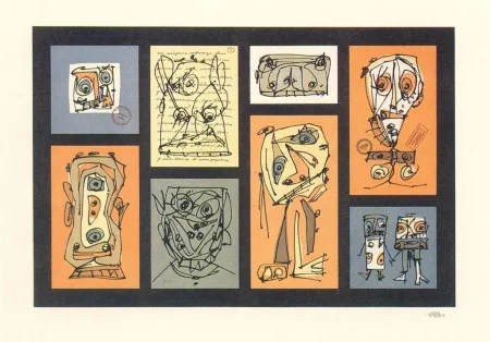 Lithograph Saura - Abierta 7