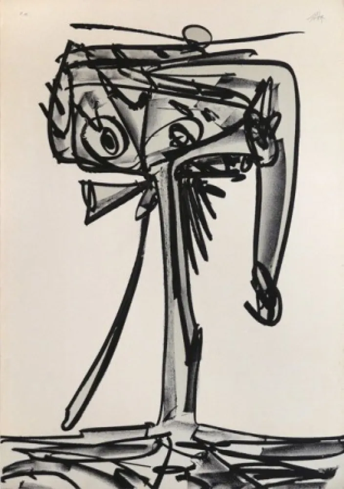 Lithograph Saura - Antonio Saura