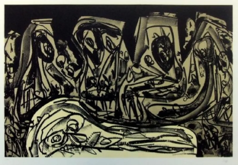 Lithograph Saura - Antonio Saura