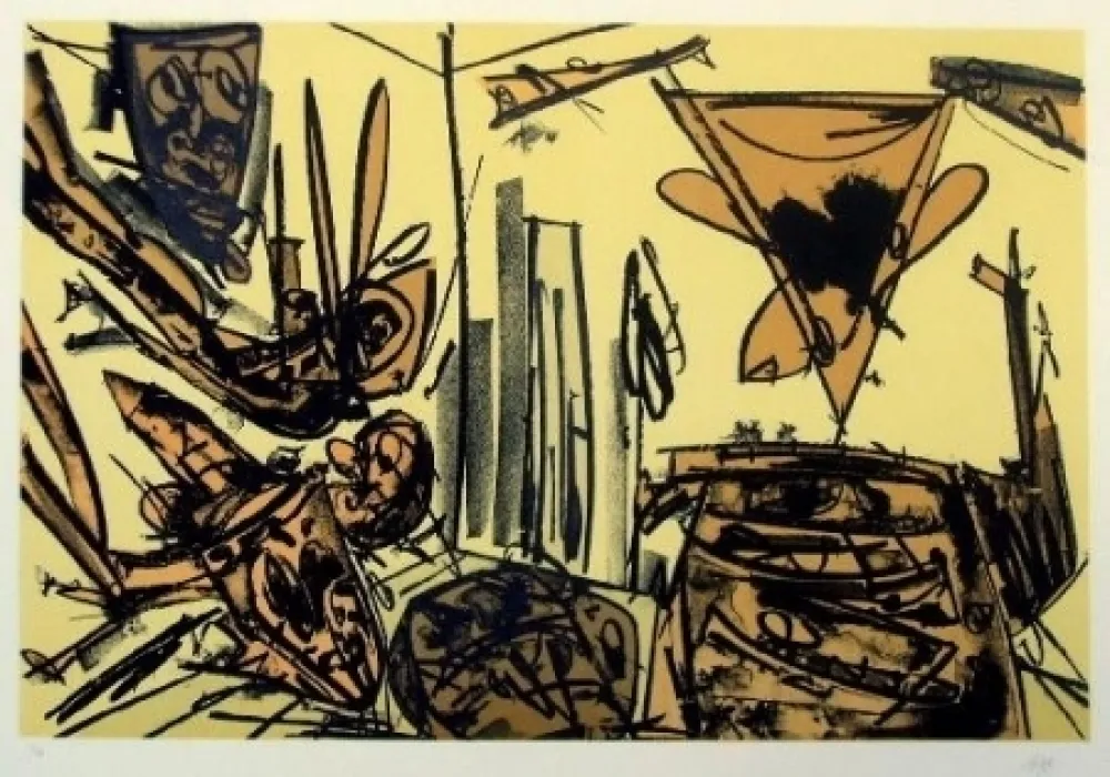 Lithograph Saura - Antonio Saura