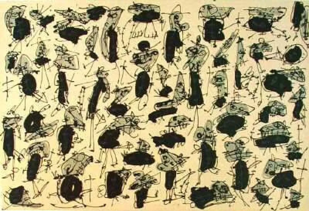 Lithograph Saura - Antonio Saura