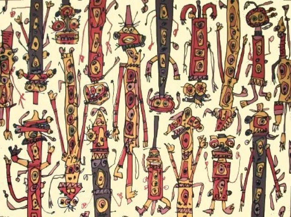 Lithograph Saura - Antonio Saura