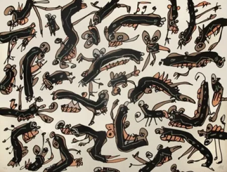 Lithograph Saura - Antonio Saura