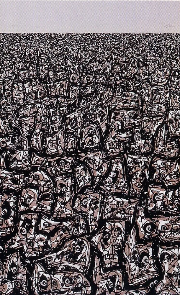 Lithograph Saura - Copa del mundo de futbol