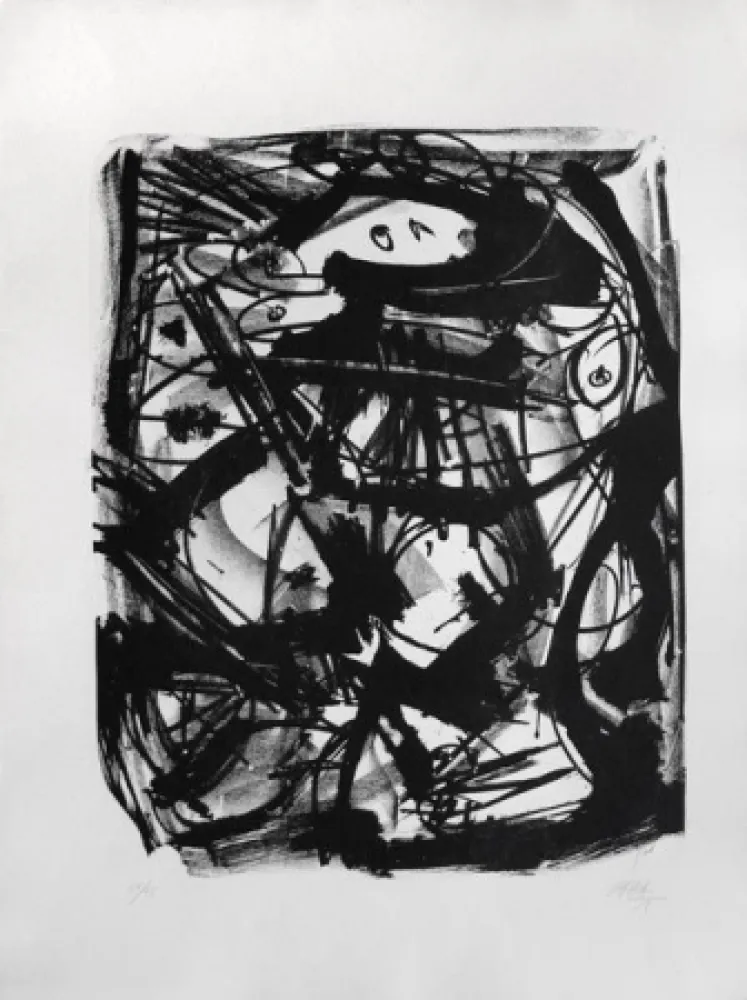 Lithograph Saura - Dama II (primer grabado)