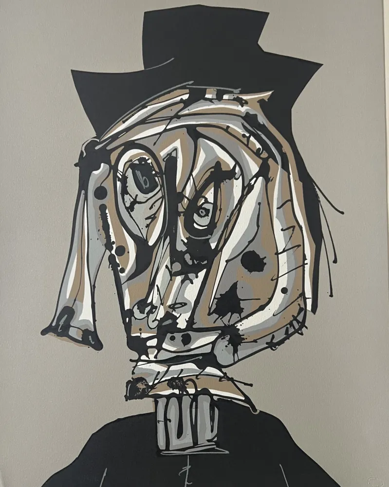 Lithograph Saura - Dora Maar Visitada I -  Atelier Clot, Bramsen & Co