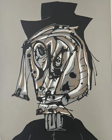 Lithograph Saura - Dora Maar Visitada I -  Atelier Clot, Bramsen & Co