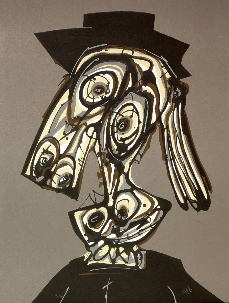 Lithograph Saura - Dora Maar visitada II