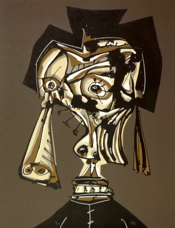 Lithograph Saura - Dora Maar visitada IV