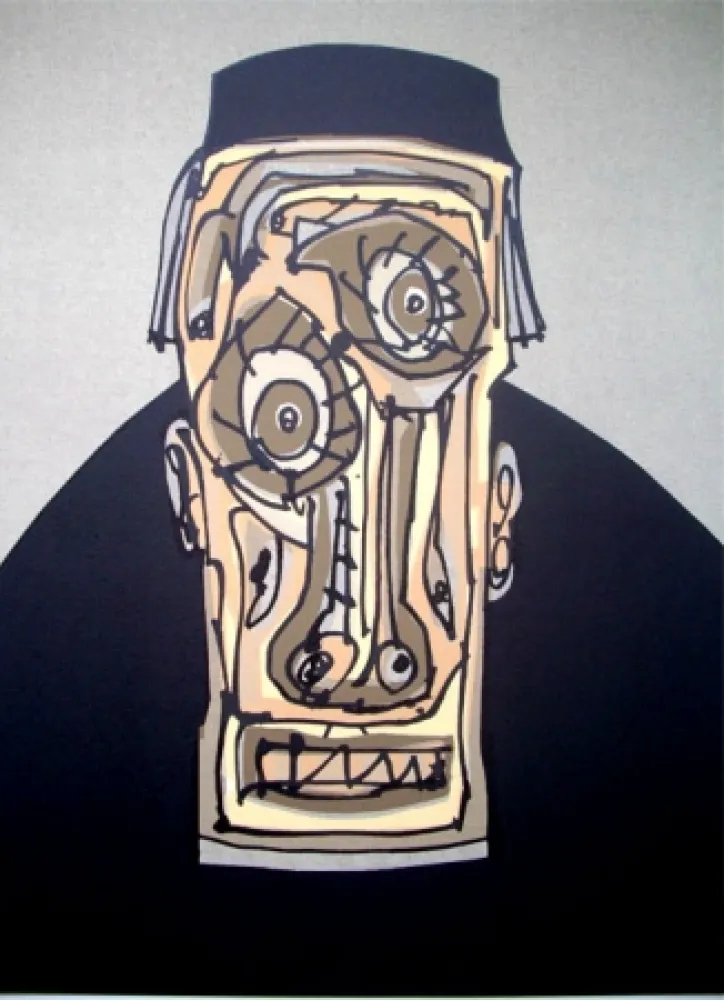 Lithograph Saura - El Obispo