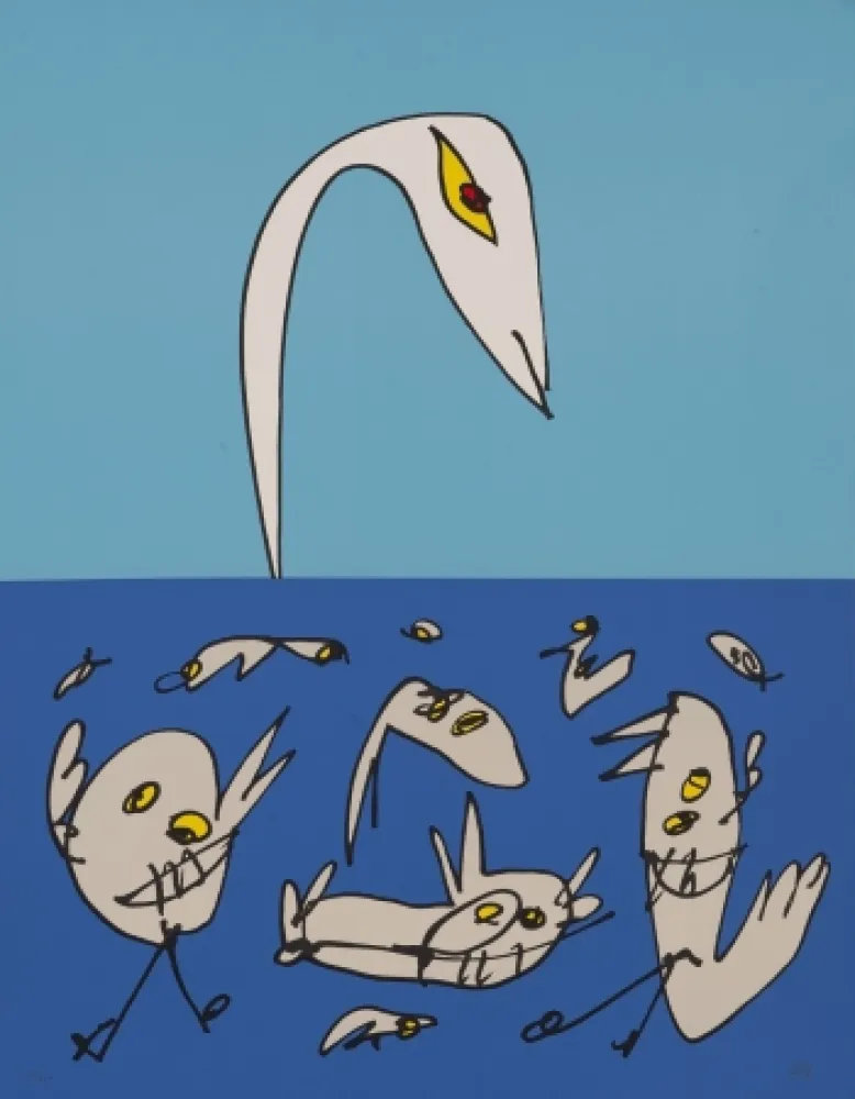 Lithograph Saura - El patito feo