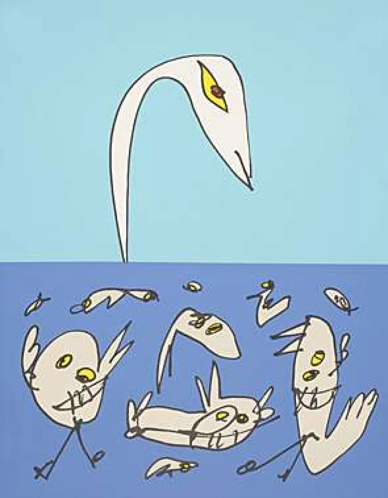 Lithograph Saura - El patito feo