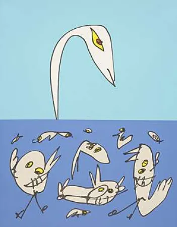 Lithograph Saura - El patito feo