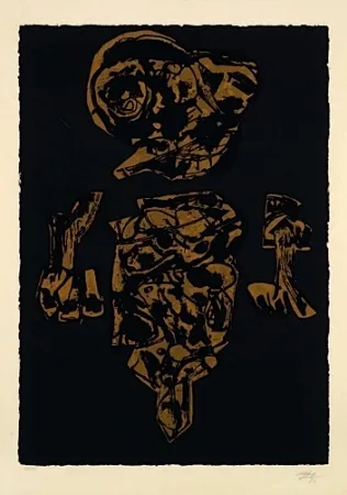 Lithograph Saura - EL VELON GOTEABA SOBRE SU TRAJEDE CEREMONIA