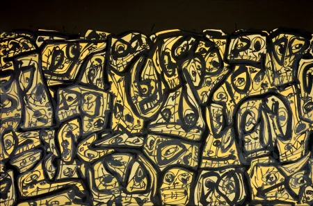 Lithograph Saura - Foule