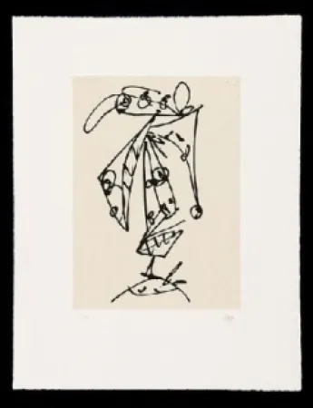 Etching And Aquatint Saura - Frauen Portrait mit Hut 1