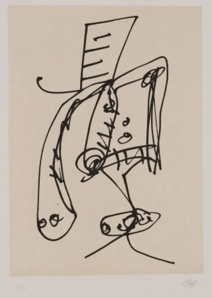 Etching And Aquatint Saura - Frauen portrait mit Hut 2