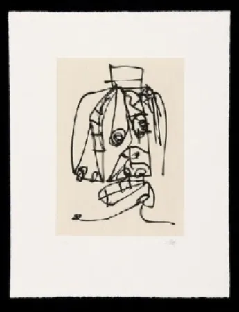 Etching And Aquatint Saura - Frauen Portrait mit Hut 3