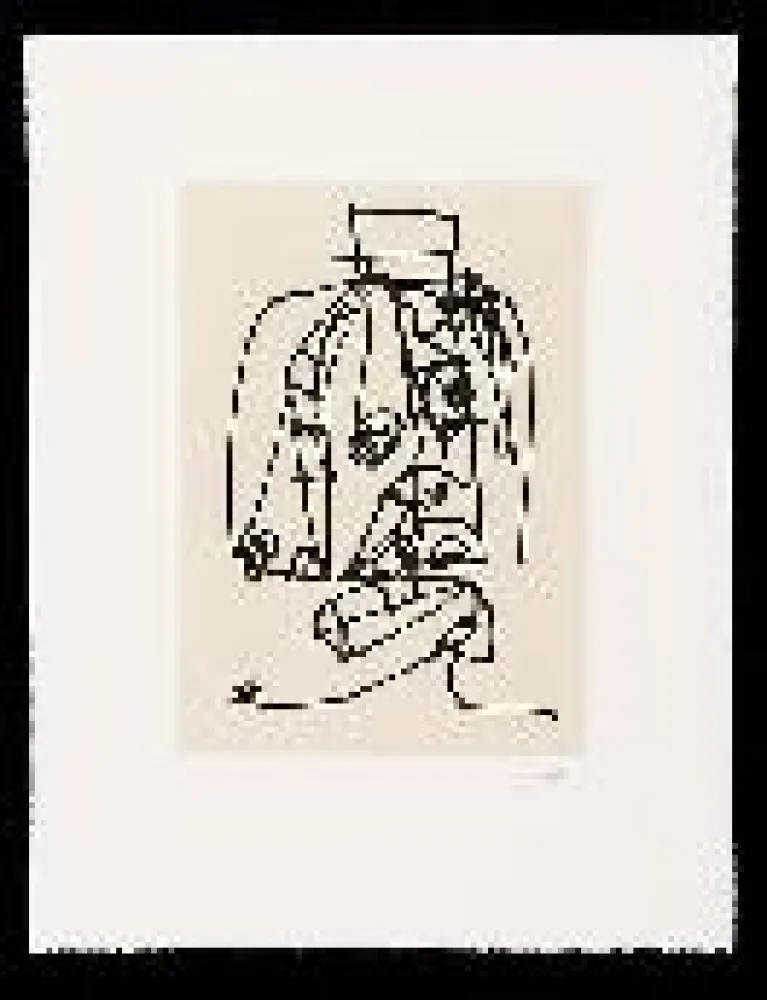 Etching And Aquatint Saura - Frauen portrait mit Hut 3