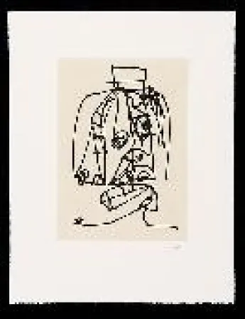 Etching And Aquatint Saura - Frauen portrait mit Hut 3