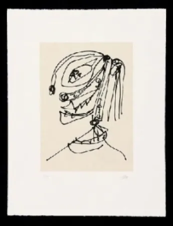 Etching And Aquatint Saura - Frauen Portrait mit Hut 4