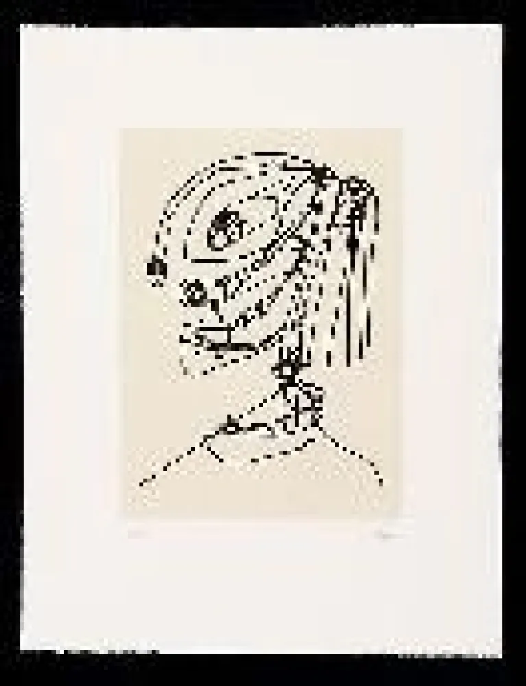 Etching And Aquatint Saura - Frauen portrait mit Hut 4