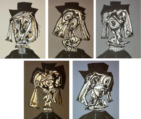 Lithograph Saura - Hommage à Dora Maar I, II, III, IV, V
